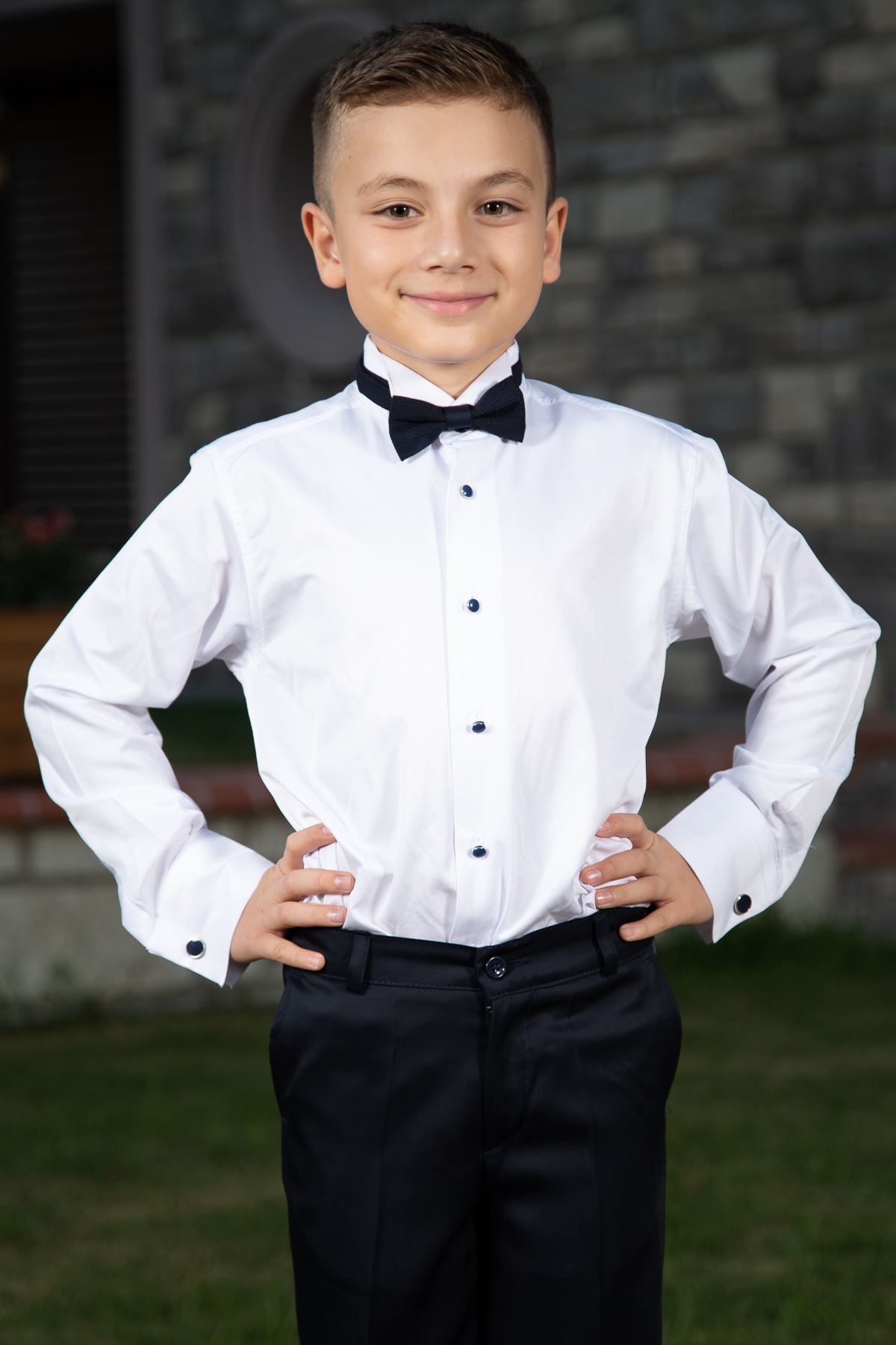 Honeycomb Pattern, Shawl Collar, Full set 4 pieces Boy Special Suit 188 Navy