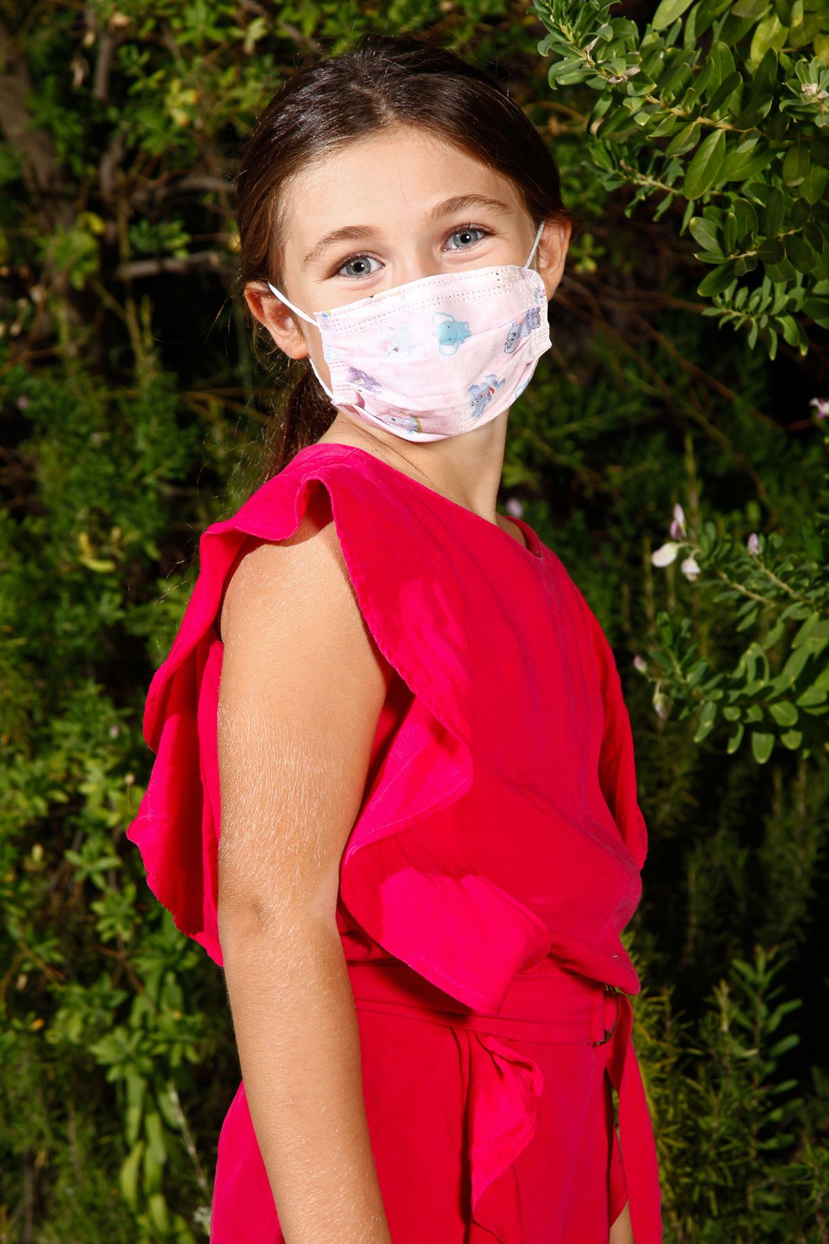 חוט חד פעמי אלסטי רפואי מסכת פנים לילד דפוס פיל 10 חבילה