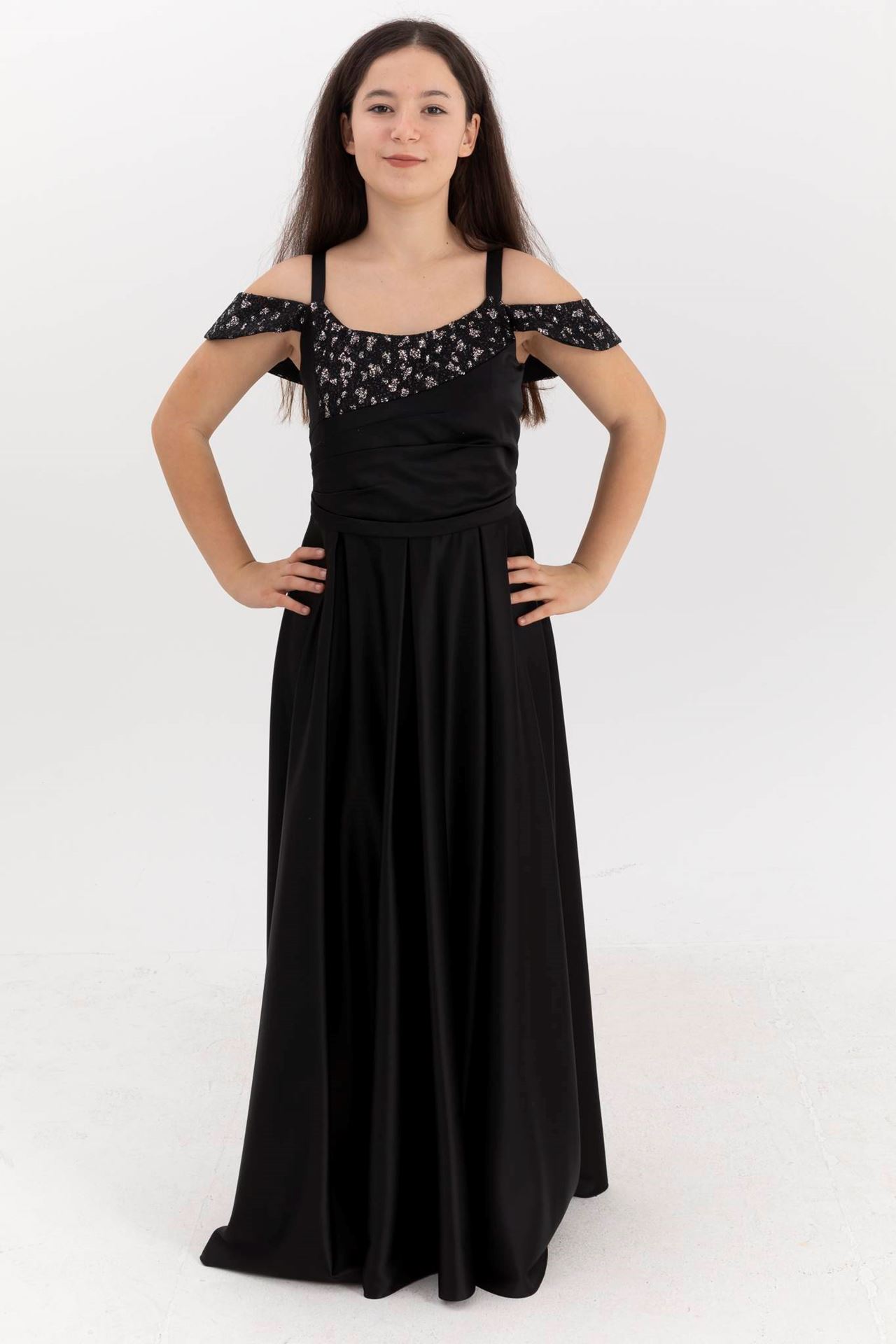 Aigue marine Robe Fille 12 16 Ans 50004 Noir Vente en gros et fabricant An l Kids