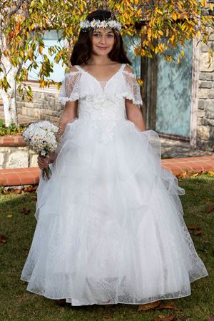 Vestido menina Delta 7-11 anos 30070 Off White