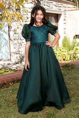 Sukienka dla dziewczynki Nova 7-11 lat 40009 zielona