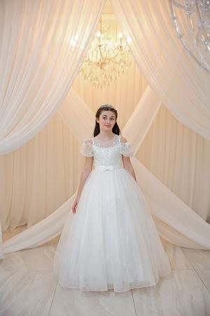 Aspen 2-6 Yaş Kız Çocuk Elbise 20107 Kırık Beyaz