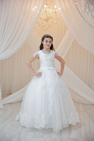 Paris 2-6 Yaş Kız Çocuk Elbise 20104 Kırık Beyaz