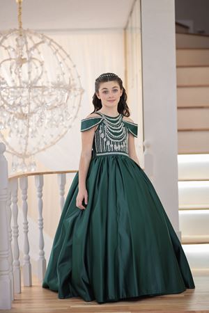 Aurora 2-6 Yaş Kız Çocuk Elbise 20124 Yeşil