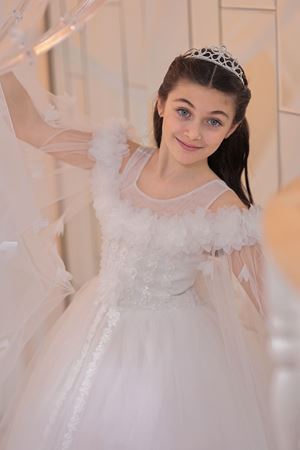 London 2-6 Yaş Kız Çocuk Elbise 20108 Kırık Beyaz