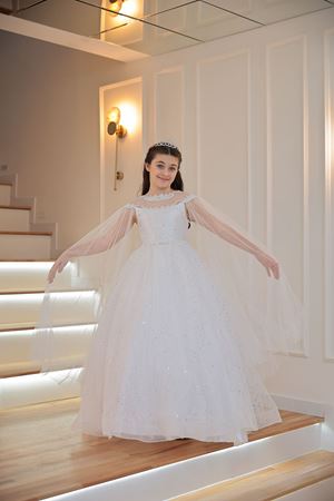 Tyche 2-6 Yaş Kız Çocuk Elbise 20096 Kırık Beyaz