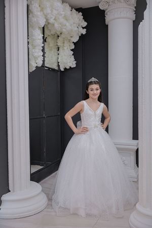 Selene 2-6 Yaş Kız Çocuk Elbise 20095 Kırık Beyaz