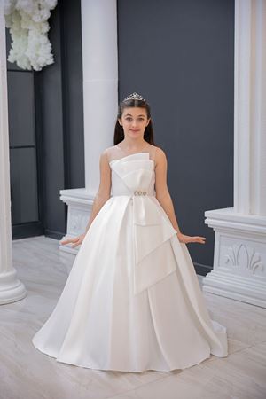 Vallis 7-11 Years Old Girl Dress 30135 Off-White