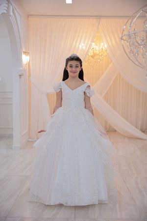 Thetis 2-6 Yaş Kız Çocuk Elbise 20099 Kırık Beyaz