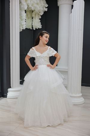 Sydney 2-6 Yaş Kız Çocuk Elbise 20106 Kırık Beyaz