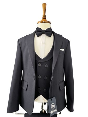 Crimson 2-14 Yaş Erkek Çocuk Takım Elbise 5'Li Set 70014 Lacivert