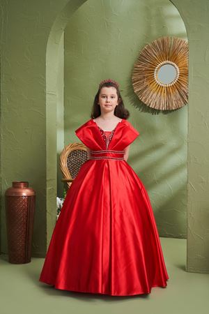 Kaleidoscope 7-11 Yaş Kız Çocuk Elbise 30194 Kırmızı