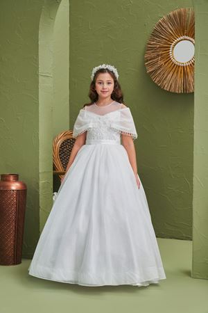 Madison 7-11 Yaş Kız Çocuk Elbise 30201 Kırık Beyaz