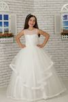 Kroppen Detalj, Tyll Fluffy Jente Kjole 602 Krem