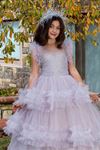 Yankee 2-6 Jahre altes Mädchenkleid 20076 Grau
