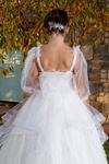 Larsa 7–11 Jahre altes Mädchenkleid 30063, gebrochenes Weiß