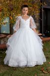 Larsa Robe Fille 2-6 Ans 20063 Blanc Cassé