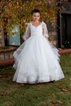 Larsa Robe Fille 2-6 Ans 20063 Blanc Cassé
