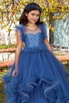 Lumina 2-6 Jahre altes Mädchenkleid 20078 Indigo