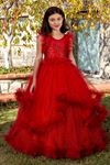 Robe Fille Lumina 7-11 Ans 30078 Rouge