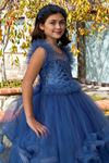 Lumina 2-6 Jahre altes Mädchenkleid 20078 Indigo