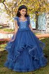 Lumina 2-6 Jahre altes Mädchenkleid 20078 Indigo