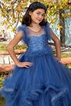 Lumina 2-6 Jahre altes Mädchenkleid 20078 Indigo