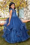 Lumina 2-6 Jahre altes Mädchenkleid 20078 Indigo