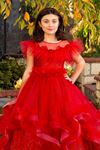 Dazzle 7-11 Jahre altes Mädchenkleid 30079 Rot
