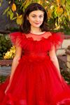 Dazzle 7-11 Jahre altes Mädchenkleid 30079 Rot
