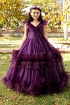 Pixie 7–11 Jahre altes Mädchenkleid 30080 Weinrot