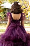 Pixie 7–11 Jahre altes Mädchenkleid 30080 Weinrot