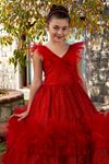 Abito Pixie Bambina 7-11 Anni 30080 Rosso