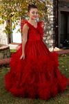 Abito Pixie Bambina 7-11 Anni 30080 Rosso