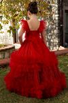 Abito Pixie Bambina 7-11 Anni 30080 Rosso