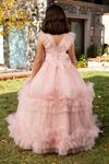 Pixie 7–11 Jahre altes Mädchenkleid 30080 Lachsfarben
