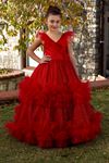 Abito Pixie Bambina 7-11 Anni 30080 Rosso