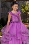 Robe Fille Belle 7-11 Ans 30081 Lilas