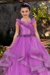 Robe Fille Belle 7-11 Ans 30081 Lilas