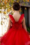 Robe Fille Belle 7-11 Ans 30081 Rouge