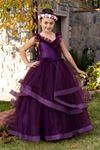 Belle 7-11 Years Old Girl Dress 30081 Claret Red