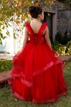 Robe Fille Belle 7-11 Ans 30081 Rouge