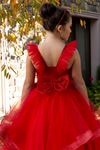 Robe Fille Belle 7-11 Ans 30081 Rouge