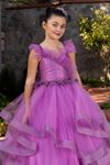 Robe Fille Belle 7-11 Ans 30081 Lilas