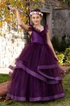 Belle 7-11 Years Old Girl Dress 30081 Claret Red