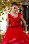 Robe Fille Belle 7-11 Ans 30081 Rouge