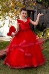 Robe Fille Belle 7-11 Ans 30081 Rouge