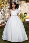 Edles 2-6 Jahre altes Mädchenkleid 20091 Off White