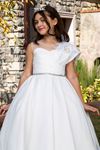 Edles 2-6 Jahre altes Mädchenkleid 20091 Off White