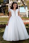 Poise 7-11 Years Old Girl Dress 30087 Off White